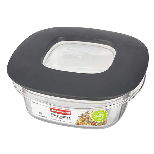 Rubbermaid Premier Easy Find Lids Food Storage Containers -1.25 Cups, Grey