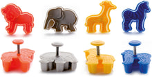 Load image into Gallery viewer, Ibili Safari Animals Cookie Cutter with Ejectors, Set of 4
