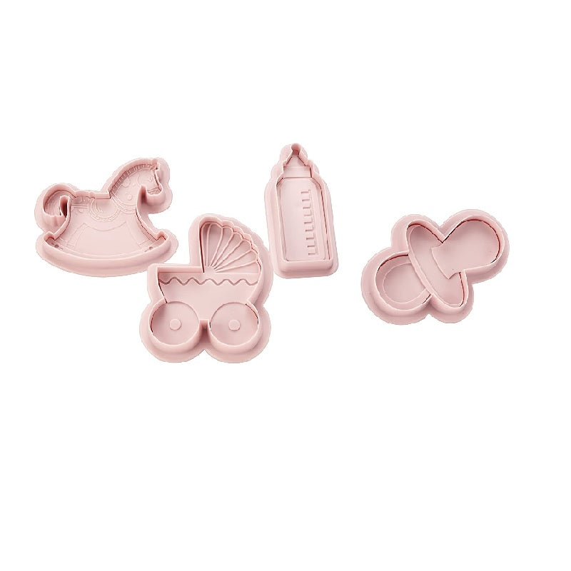 Ibili Baby Cookie Cutters with Ejectors, Set of 4