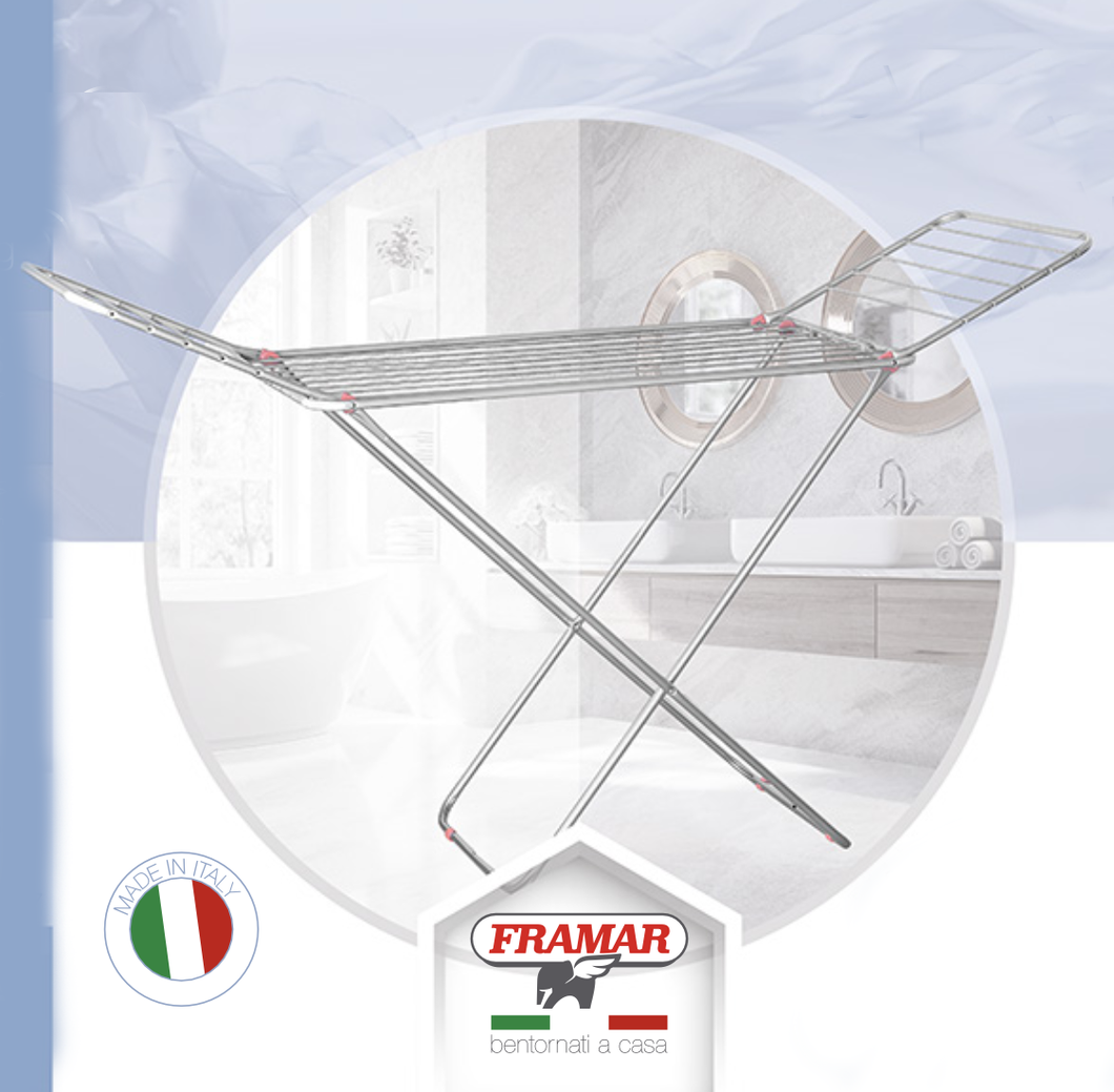 Framar Levante Aluminum Clothes Drying Rack - 20 meters, Grey