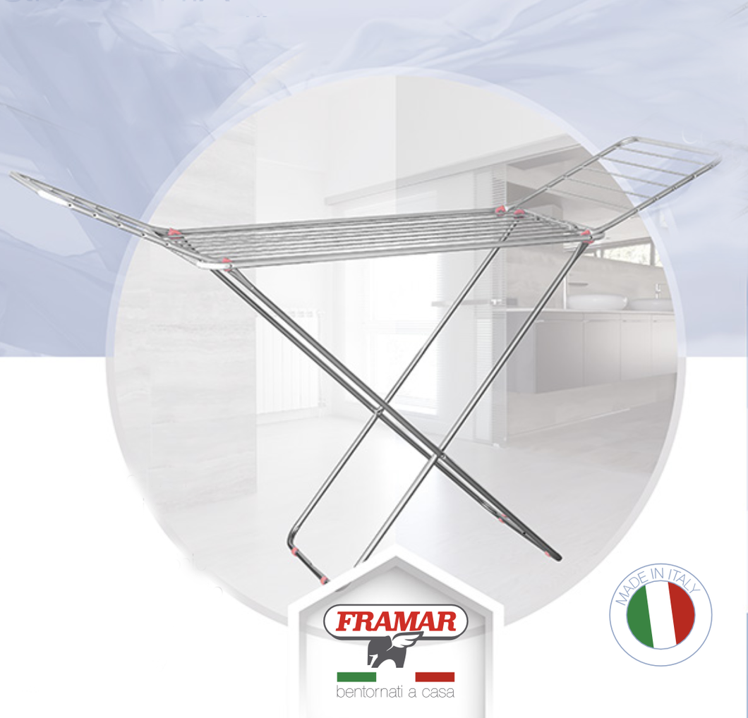 Framar Levante Mix Aluminum Clothes Drying Rack - 18 meters, Grey