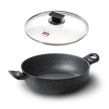 Load image into Gallery viewer, Accademia Diamante Di Luna Rotisserie with 2 Handles &amp; Glass Lid - 28 or 32cm
