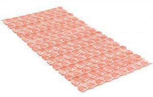 Tatay Anti-Slip Bath/Shower Mat, Transparent Pink - 97 x 36cm