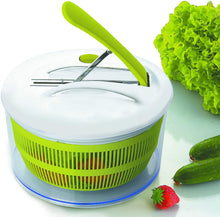 Load image into Gallery viewer, Ibili Mini Salad Dryer / Spinner with Pedal, 16 x 14cm - Transparent, Lime Green &amp; White
