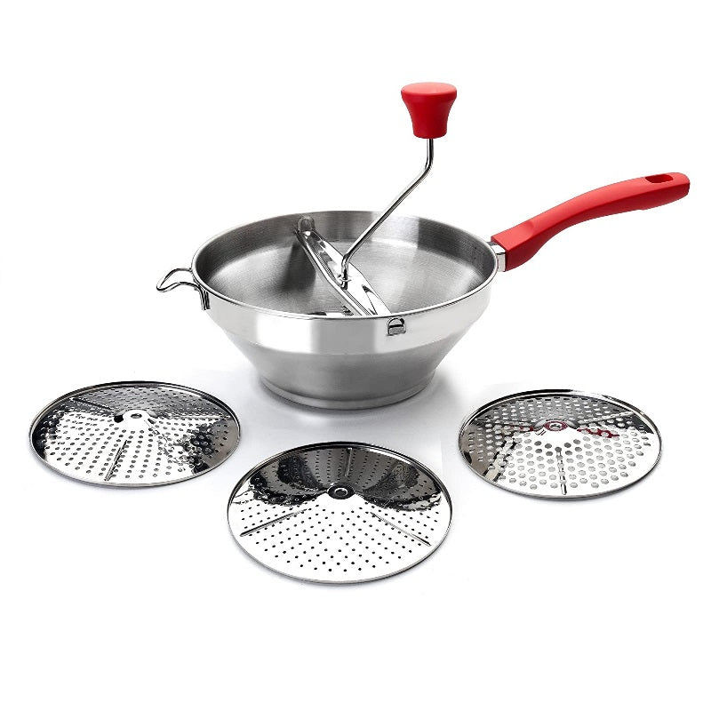 Ibili Stainless Steel Food Mill with 3 Discs, 20cm