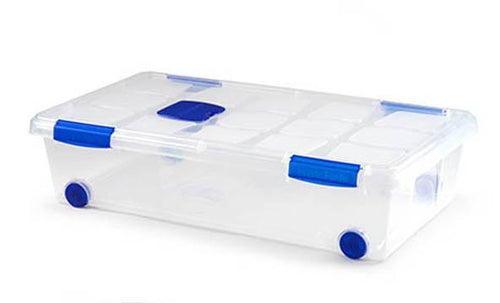 Plastic Forte Box Nº11, with Wheels - 30L, 73 x 18 x 41cm