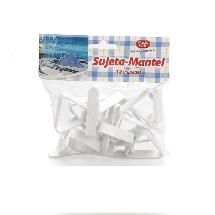 Plastic Forte Set of 12 Tablecloth Clips & Picnic Table Clips