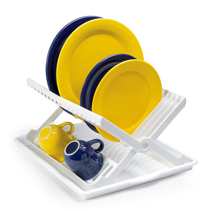 Plastic Forte X-shaped Dish Drying Rack - White