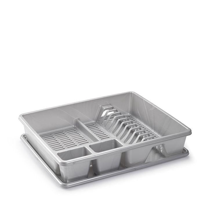 Plastic Forte Large Rectangular Dish Drying Rack with Tray - Available in different colors