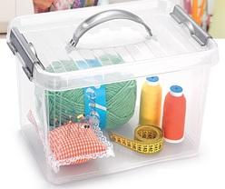 Plastic Forte Plastic Box with Clip & Handle - 8L