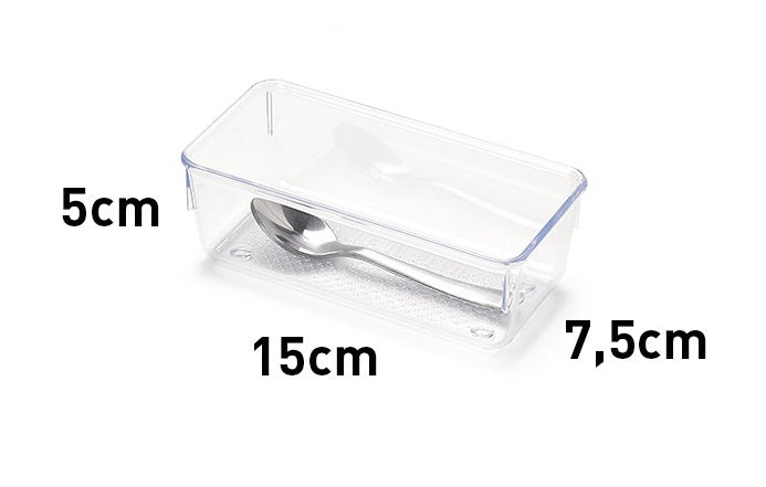 Plastic Forte Transparent Kitchen Drawer Organizer, Cutlery Tray - No. 5