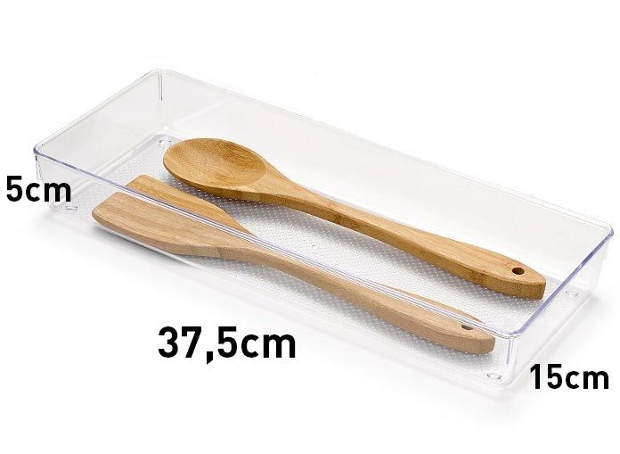 Plastic Forte Transparent Kitchen Drawer Organizer, Cutlery Tray - No. 8