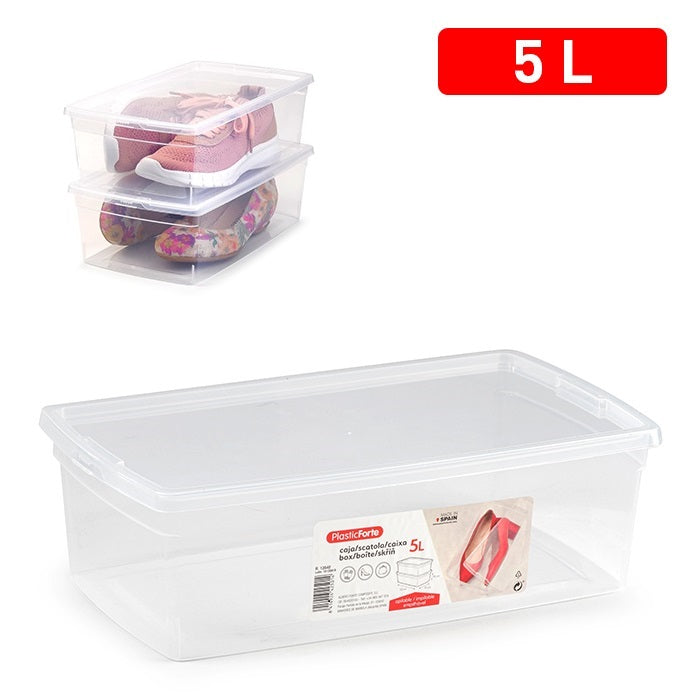 Plastic Forte Shoe Box - Available in different sizes