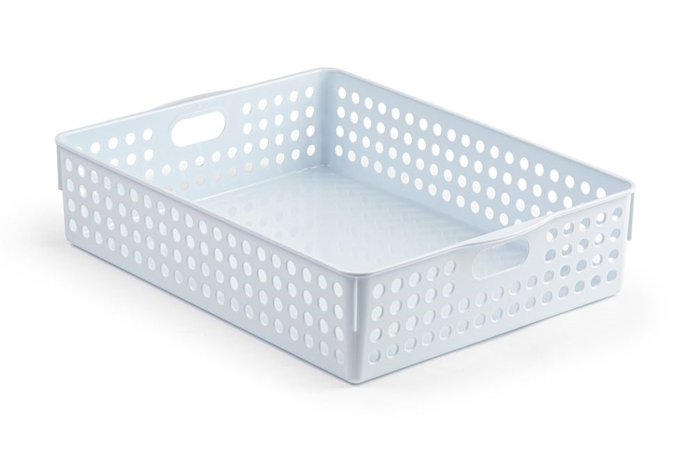 Plastic Forte Atlas Storage Basket No. 4 - 26 x 35 x 8cm, White