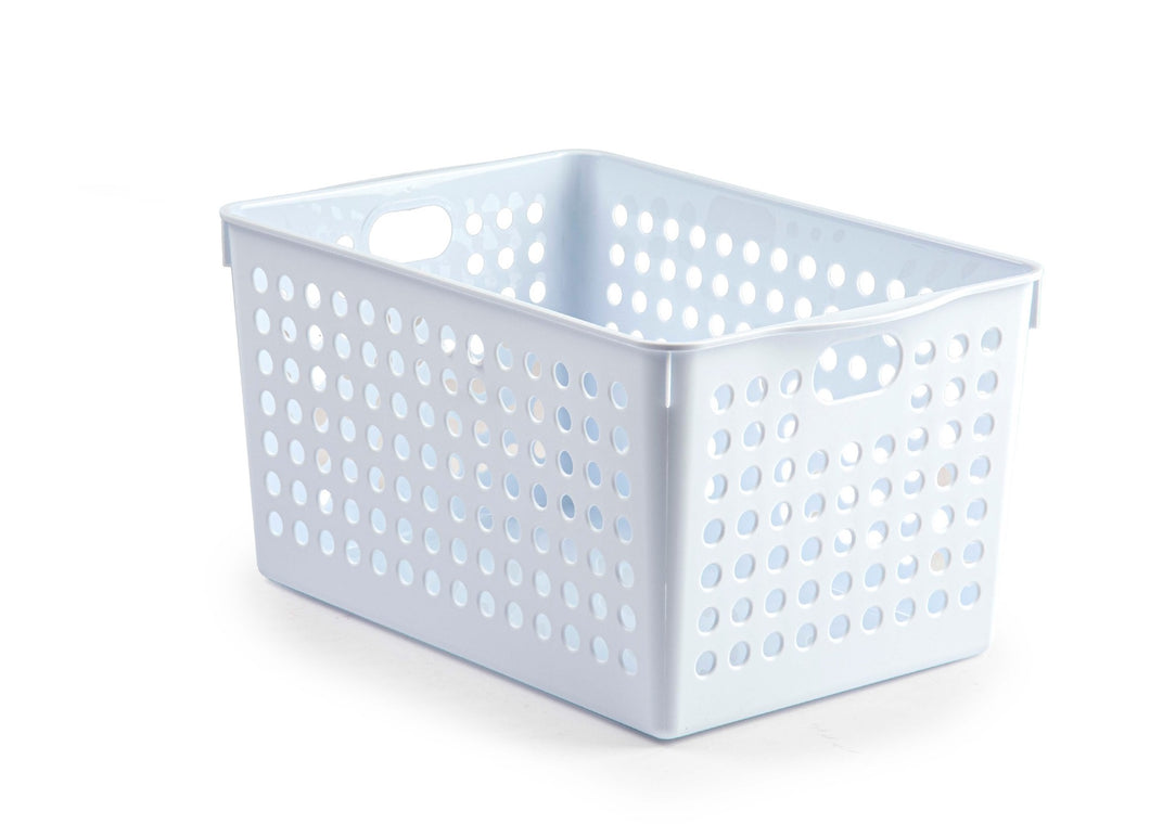 Plastic Forte Atlas Storage Basket No. 2, 18 x 27 x 14.2cm - White