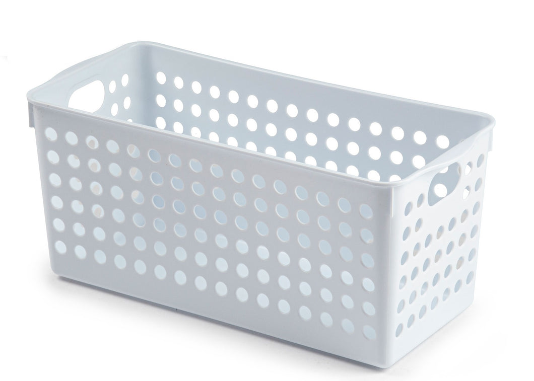 Plastic Forte Atlas Storage Basket No. 1 - 13 x 29 x 12.7cm, White