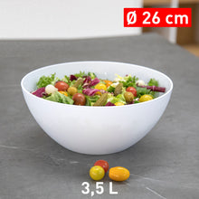 Load image into Gallery viewer, Plastic Forte Serving Bowl for Salads 26cm, 3.5L, White
