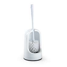 Load image into Gallery viewer, Plastic Forte Toilet Brush with High Stand - 40cm, White or Silver
