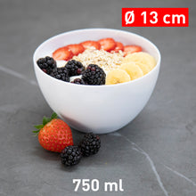 Load image into Gallery viewer, Plastic Forte Serving Bowl 13cm, 750ml, White
