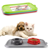 Load image into Gallery viewer, Plastic Forte Rubber Waterproof Cat &amp; Dog Food Bowl Mat - Available in different colors
