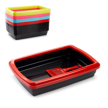 Load image into Gallery viewer, Plastic Forte Cat Litter Box with Scoop - Available in different colors

