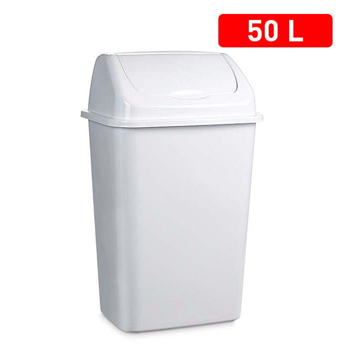 Plastic Forte Bin with Swinging Lid, 50L - Available in different colors