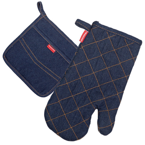 Tescoma Presto Denim Oven Mitt & Heat Proof Mat for Him
