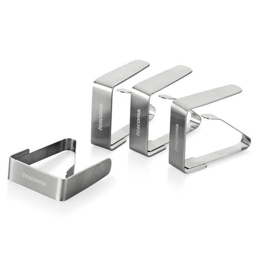 Tescoma Set of 4 Tablecloth Clips - Steel