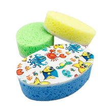 Load image into Gallery viewer, Multy Bath Sponge for Kids, with Printed Sea Animals
