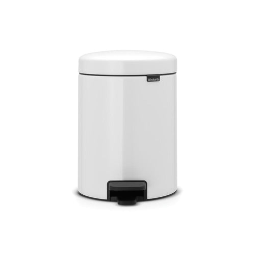 Brabantia New Icon Pedal Bin, 5 Liters - White