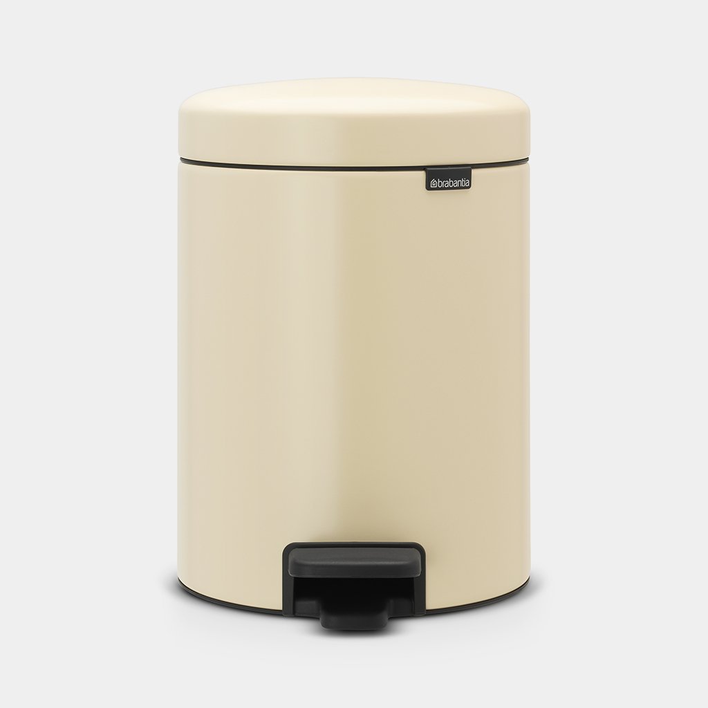 Brabantia New Icon Pedal Bin, 5 Liters - Almond