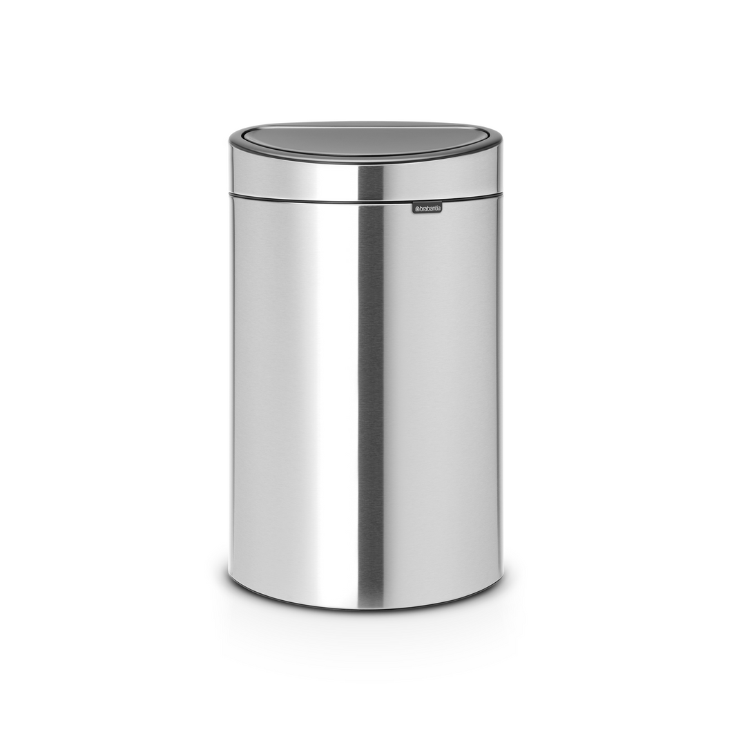 Brabantia Flatback Touch Bin - 40 Liters, Matt Steel Fingerprint Proof
