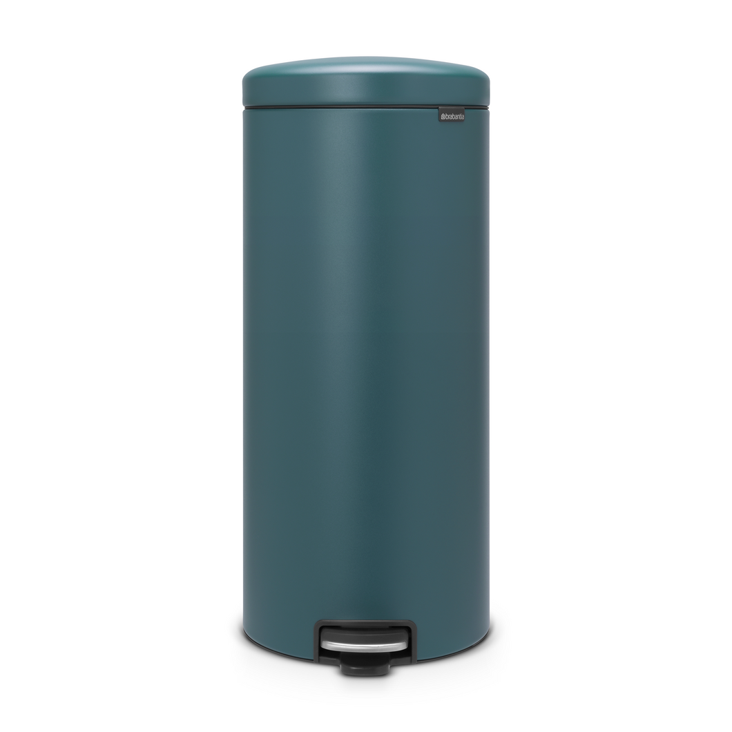 Brabantia New Icon Pedal Bin - 30 Liters, Mineral Reflective Blue