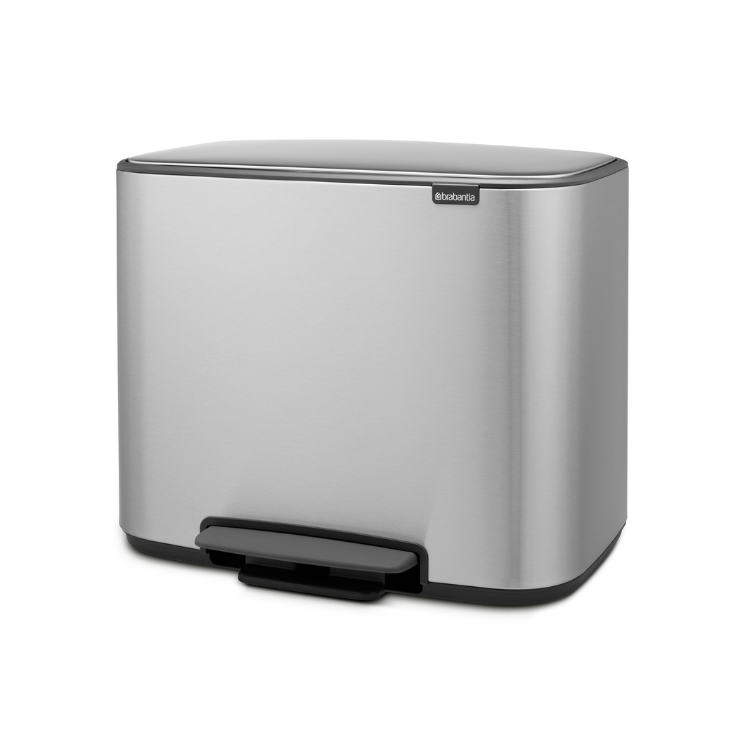 Brabantia Bo Pedal Bin - 36 Liters, Matt Steel Fingerprint Proof