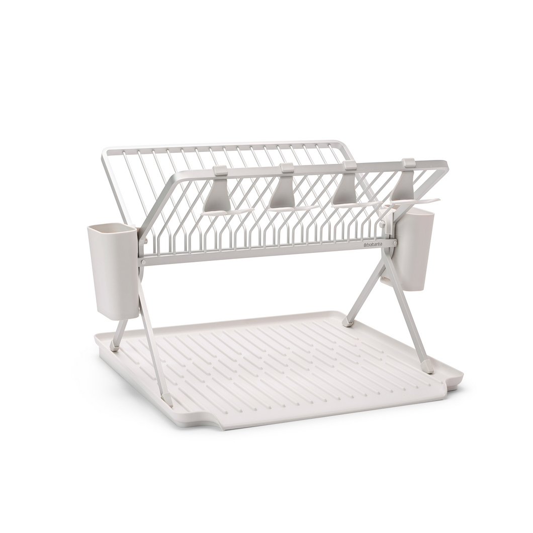 Brabantia Foldable Dish Drying Rack, Large - Light Grey