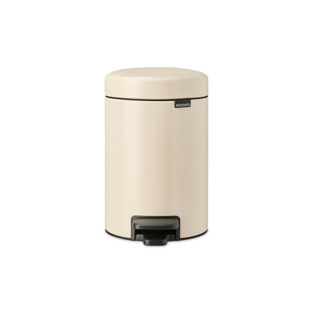 Brabantia New Icon Pedal Bin, 3 Liters - Soft Beige