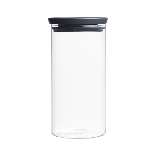 Brabantia Stackable Glass Jar - 1.1L - Dark Grey