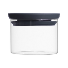 Load image into Gallery viewer, Brabantia Stackable Glass Jar - 0.3L - Dark Grey
