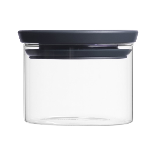 Brabantia Stackable Glass Jar - 0.3L - Dark Grey