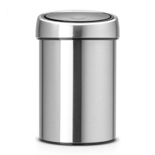 Brabantia Soft Touch Bin, 3 Liters- Matt Steel Fingerprint Proof