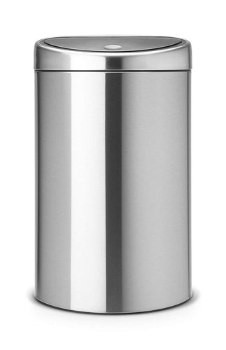 Brabantia Touch Bin Twin Recycling Bin, 10 Liters & 23 Liters - Matt Steel Fingerprint Proof
