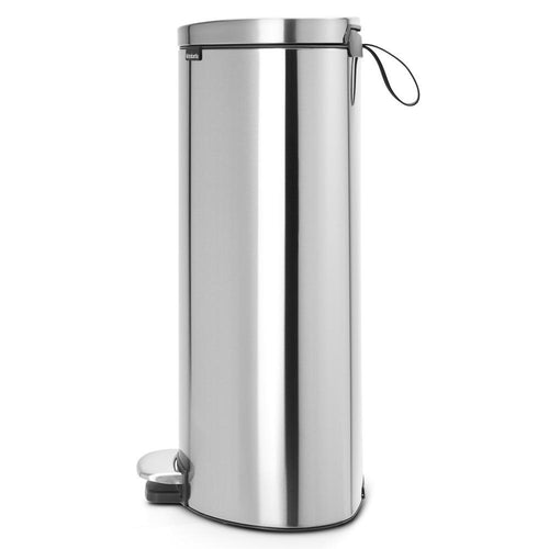 Brabantia Pedal Bin FlatBack+, 30 Liters - Matt Steel Fingerprint Proof
