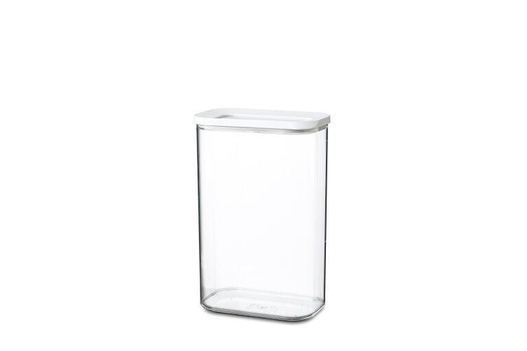 Rosti Mepal Modula Storage Boxes with White & Transparent Lids - 2000ml