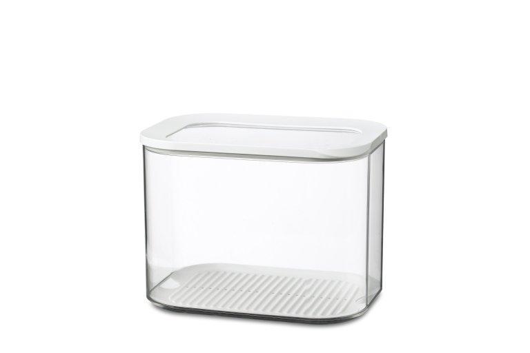 Rosti Mepal Modula Storage Boxes with White & Transparent Lids - 4500ml with tray