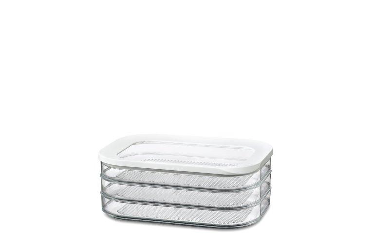 Rosti Mepal Modula Storage Boxes with White & Transparent Lids