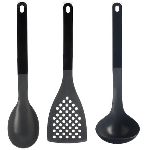 Rosti Mepal set of 3 handy kitchen utensils - Black