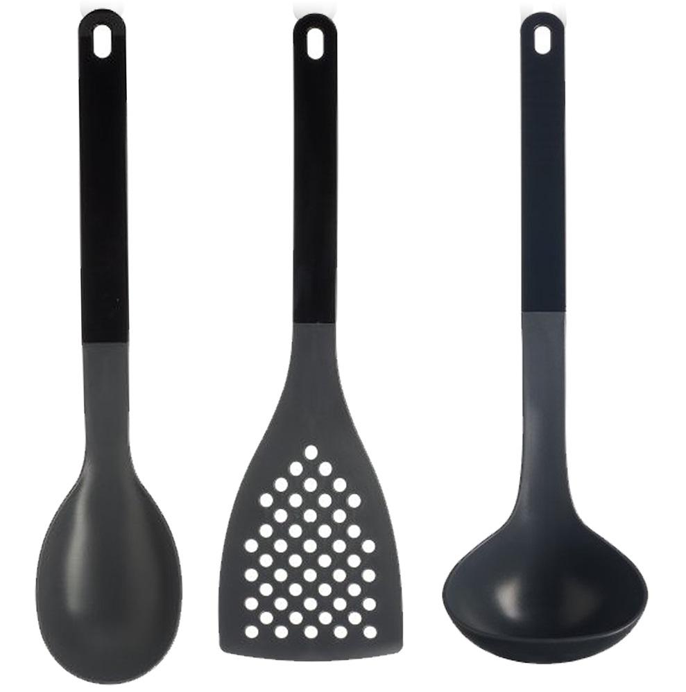 Rosti Mepal set of 3 handy kitchen utensils - Black