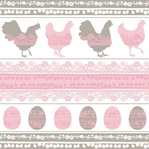 Ambiente Napkin Easter Silhouette - Pink