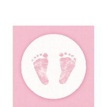 Load image into Gallery viewer, Ambiente Napkin Pink Baby Footprints
