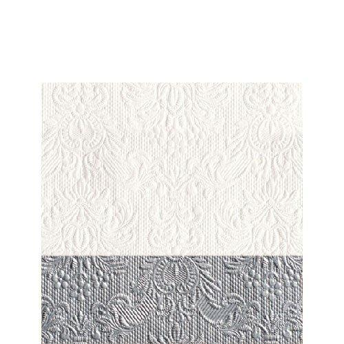 Ambiente  Embossed Napkin Elegance Dip Silver - Small